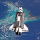 The Space Shuttle Atlantis orbits Earth